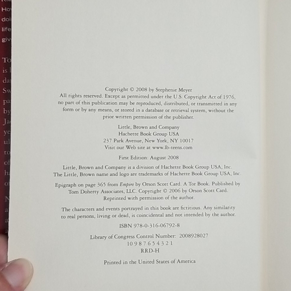 Twilight Breaking Dawn Hardcover Book ❤ - Picture 5 of 8